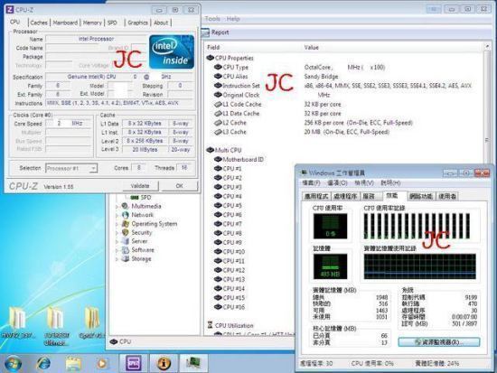 Sandy Bridge octacore CPUZ