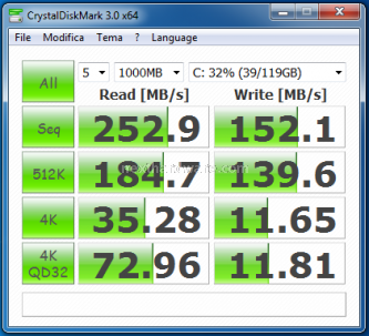 OCZ Vertex Limited Edition 100 GB 10. Test: Crystal Disk Mark 3.0 4