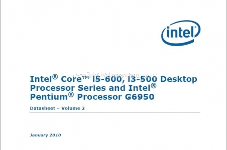 Disponibile il datasheet dei nuovi processori Intel Clarkdale 1