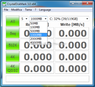 Patriot Inferno 100GB 11. Test: Crystal Disk Mark 3.0 1
