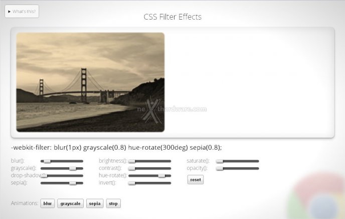 Filtri css sempre più veloci con chrome