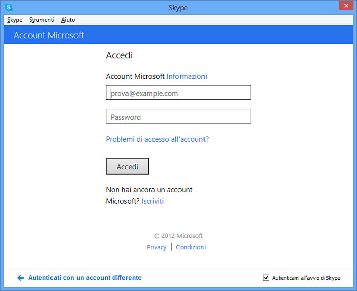 Skype 5.11 beta Microsoft Account