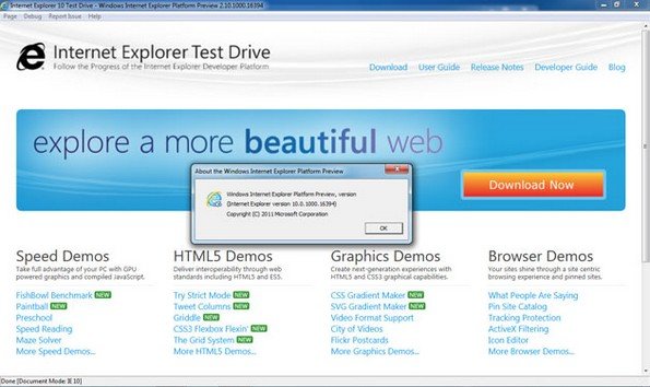 Microsoft rilascia la preview di internet explorer 10 per windows 7