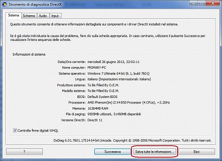Clicca sull'immagine per ingrandirla

Nome:   DXDiag-x64.jpg
Visite: 228
Dimensione:   108.6 KB
ID: 13562