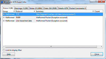 Clicca sull'immagine per ingrandirla

Nome:   Wireshark Errors.png
Visite: 108
Dimensione:   47.7 KB
ID: 16481