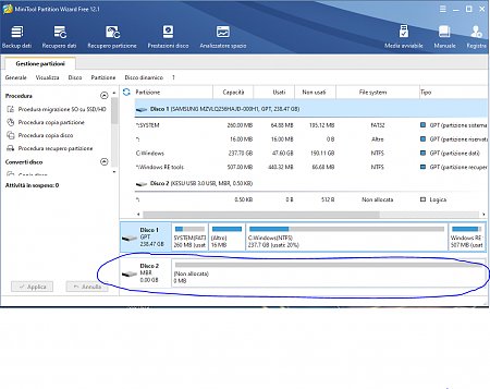 Clicca sull'immagine per ingrandirla

Nome:   disco non riconosciuto (programma MiniTool Partition Wizard).jpg
Visite: 48
Dimensione:   109.1 KB
ID: 18095