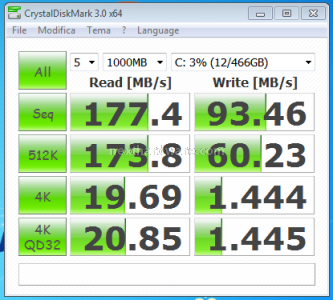 Silverstone HDDBoost 8. Test: Crystal Disk Mark 3.0 4