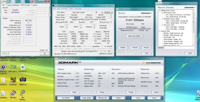 INTEL D5400XS, CODENAME:SKULLTRAIL Overclock 1