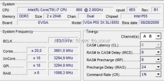 TEAM XTREEM LV 1600 TXD34096M1600HC6DC 3. Overclock del sistema Lynnfield 1