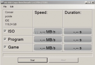 Corsair SSD V128 128GB Nova Series 8. Test: AS SSD BenchMark 2