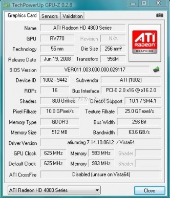 Gainward HD 4850 512 MB GDDR3 4. Configurazione di test 1