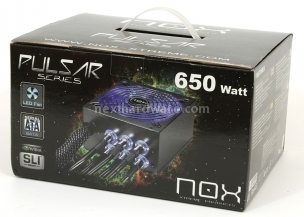 NOX  Case Cube e Alimentatore Pulsar 650W. 2.Imballo ed accessori NOX PULSAR 650W 1