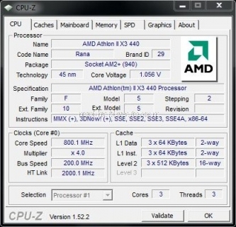 AMD Athlon II X3, Sapphire 760G, HD5450 e HD5570 1. AMD Athlon II X3 440 1