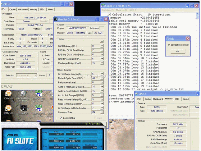 DDR3  1600 7-7-7@1.8v da Super Talent 7. Test Burn-up 3