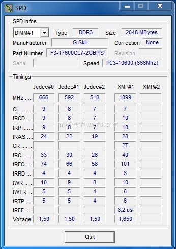 G.Skill F3-17600CL7D-4GBPIS : DDR-3 a 2200MHz 2. Presentazione delle memorie 5