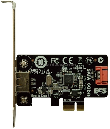 ECS mostra le PCI per aggiungere le interfacce SATA 6.0 Gbps e USB 3.0 1