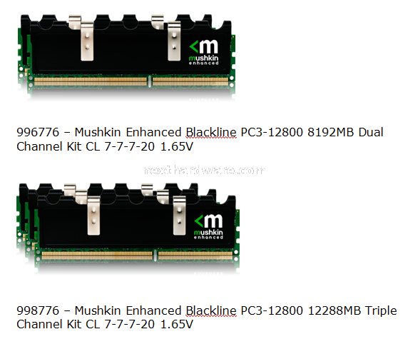 Mushkin nuovi kit LGA 1366 e LGA 1156 1