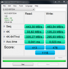 OCZ Vertex 4 512GB, quando il firmware fa la differenza! 6. AS SSD BenchMark 1.6.4237.30508 3