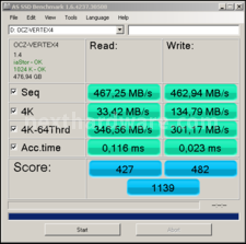 OCZ Vertex 4 512GB, quando il firmware fa la differenza! 6. AS SSD BenchMark 1.6.4237.30508 5