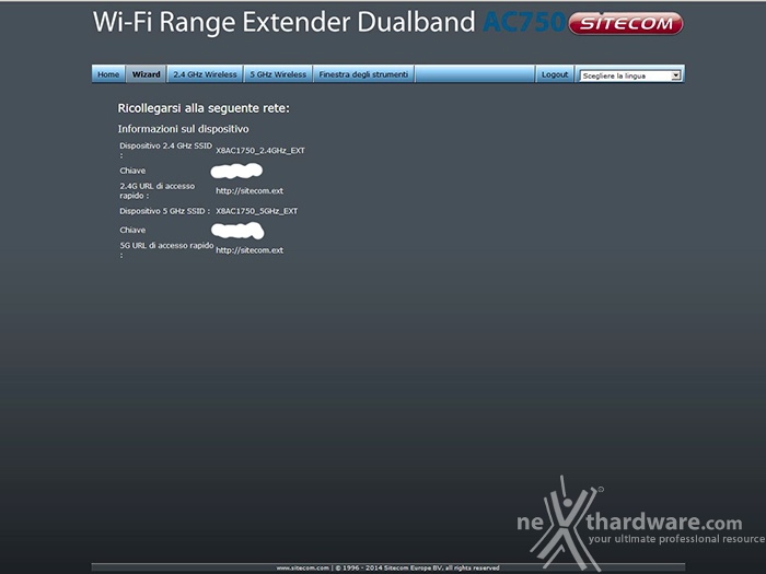 Sitecom WLX-5100 Extender & LN-555 Homeplug 3. Sitecom WLX-5100 - Installazione e configurazione 14
