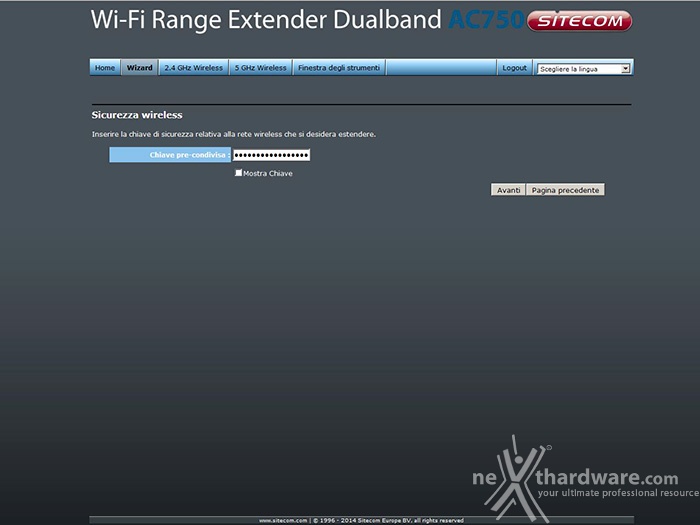 Sitecom WLX-5100 Extender & LN-555 Homeplug 3. Sitecom WLX-5100 - Installazione e configurazione 8