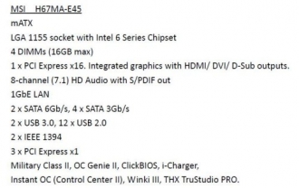 Tutte  le mainboard MSI per Sandy Bridge 2