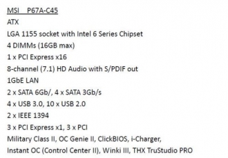 Tutte  le mainboard MSI per Sandy Bridge 8