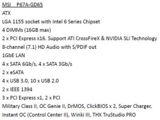 Tutte  le mainboard MSI per Sandy Bridge 12