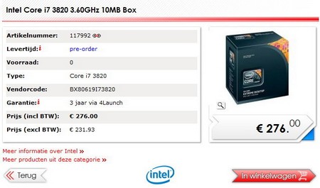 In arrivo l'Intel Core i7-3820 LGA 2011 1