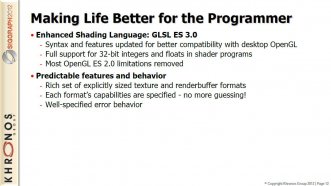 Rilasciate le OpenGL ES 3.0 1