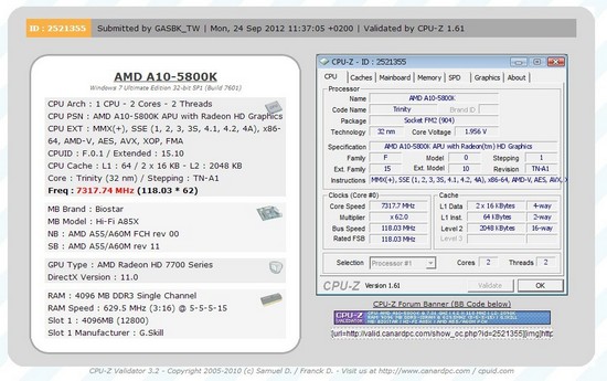La AMD APU A10-5800K infrange la barriera dei 7.3GHz 1