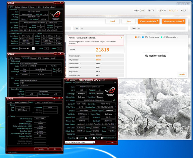 Stabiliti quattro W.R. al 3DMark utilizzando le ASUS GeForce GTX Titan 4