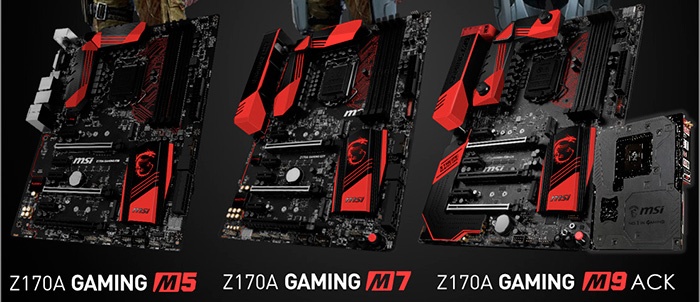 MSI pronta al lancio delle Z170 serie Gaming 2