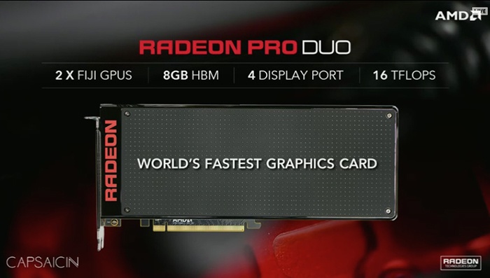 AMD presenta la Radeon Pro Duo 4