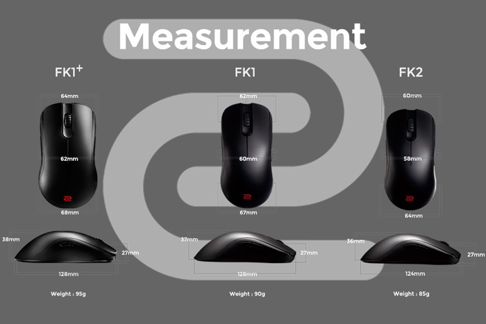 ZOWIE rilascia il mouse gaming  FK1+ 3
