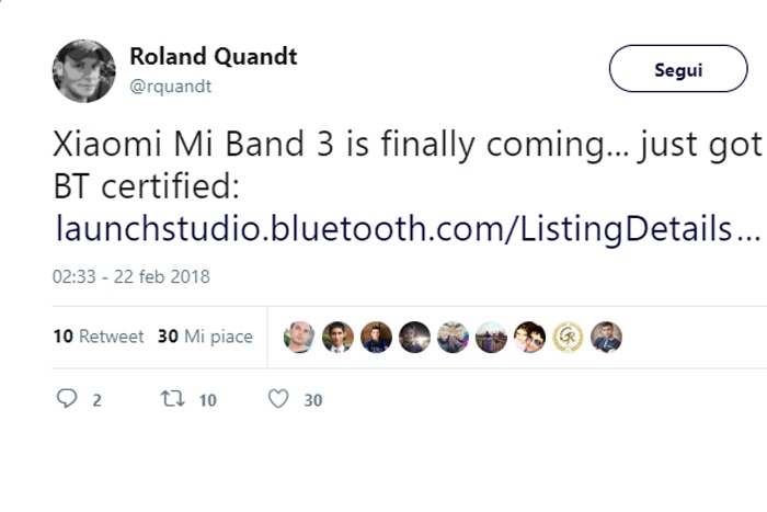 Xiaomi Mi Band 3 in arrivo? 2