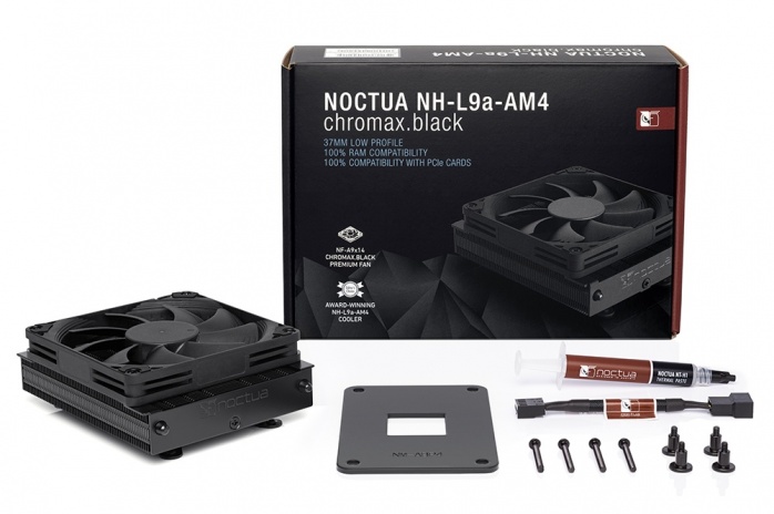 Noctua presenta il dissipatore NH-L9a-AM4 chromax.black 3