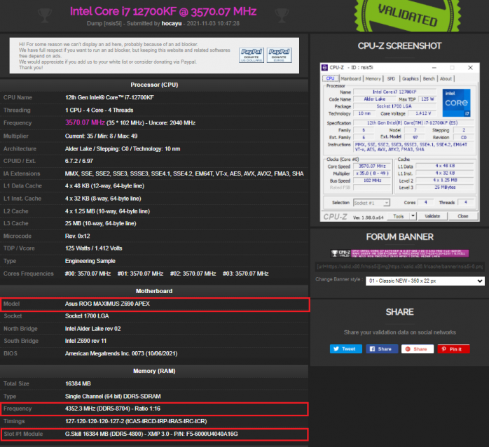 G.SKILL tocca quota 8704MHz sulle Trident Z5 2