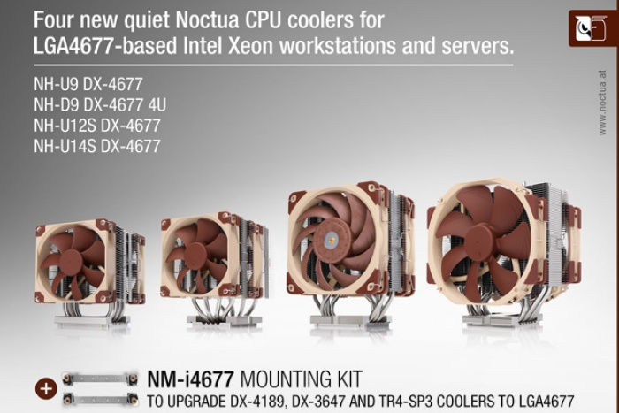 Noctua presenta disipadores térmicos para Intel LGA4677 socket 1