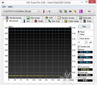 Plextor M6e Black Edition 256GB 7. Test Endurance Top Speed 1