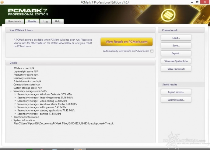 Plextor M6e Black Edition 256GB 15. PCMark 7 & PCMark 8 1