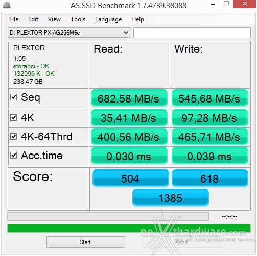 Plextor M6e Black Edition 256GB 12. AS SSD Benchmark 3