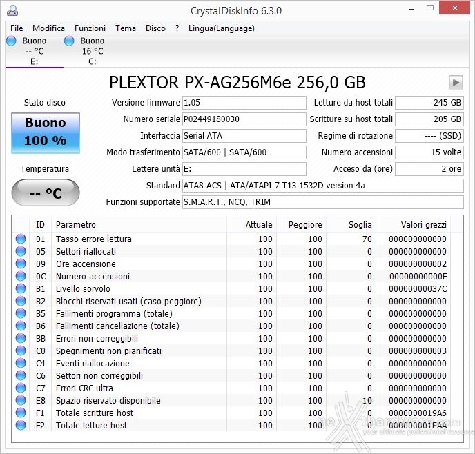Plextor M6e Black Edition 256GB 3. Firmware - Trim - Plextool 1