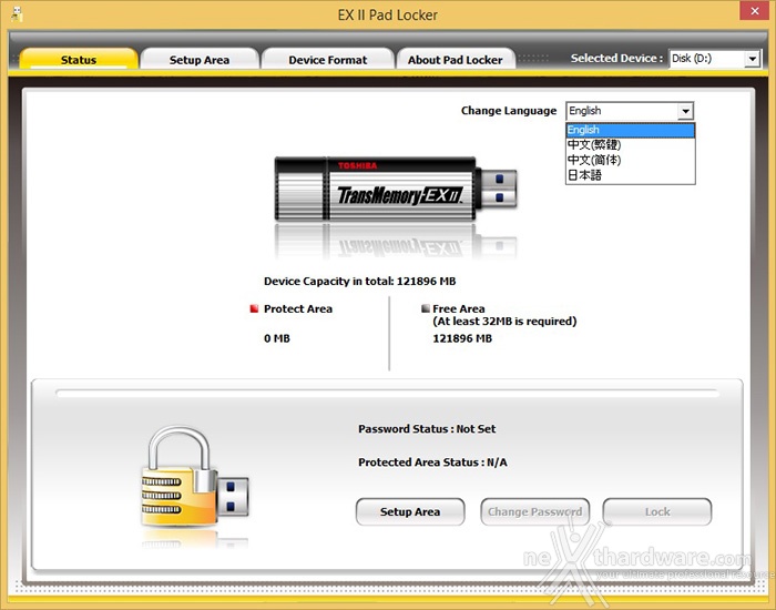 Toshiba TransMemory-EX II 128GB 2. Firmware e software in dotazione 3
