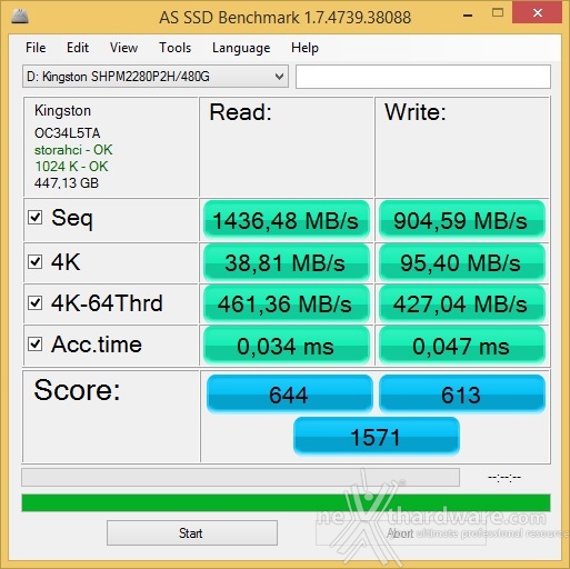 HyperX Predator  PCIe 480GB 12. AS SSD Benchmark 3