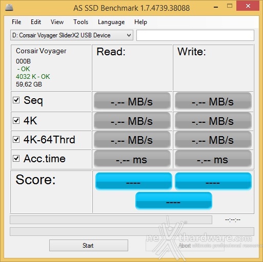 Corsair Flash Voyager Slider X2 64GB 8. AS SSD Benchmark 1