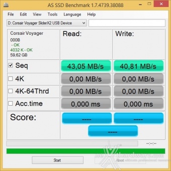 Corsair Flash Voyager Slider X2 64GB 8. AS SSD Benchmark 2