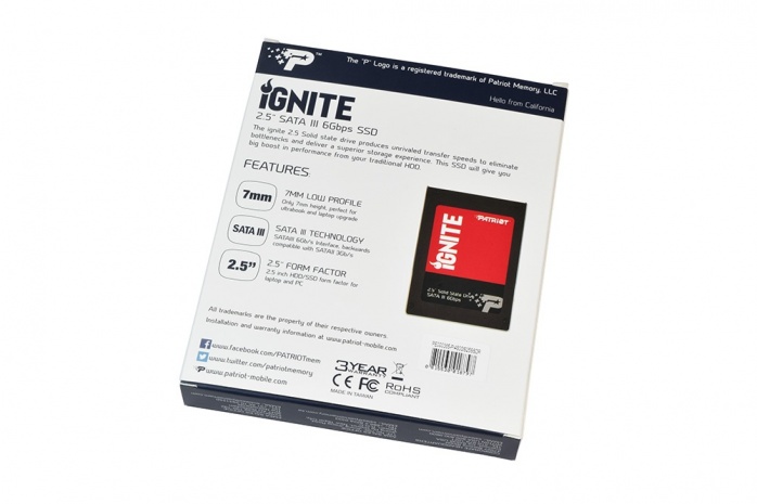 Patriot Ignite 480GB 1. Packaging & Bundle 2