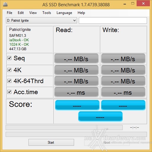 Patriot Ignite 480GB 12. AS SSD Benchmark 1