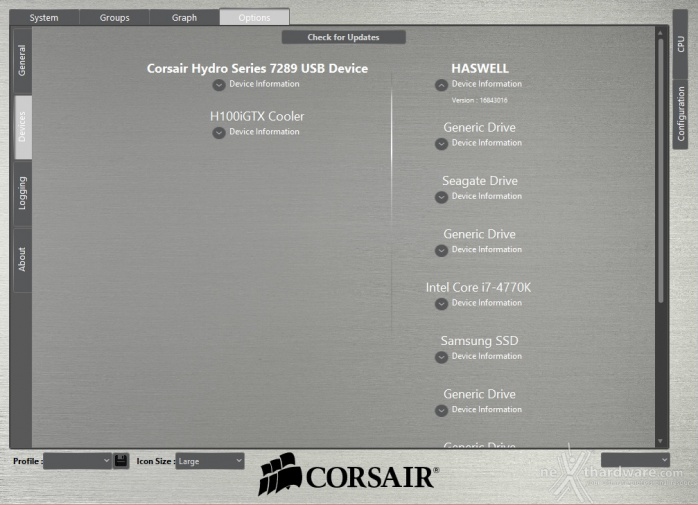 Corsair H80i GT & H100i GTX 5. Software - Corsair LINK 5